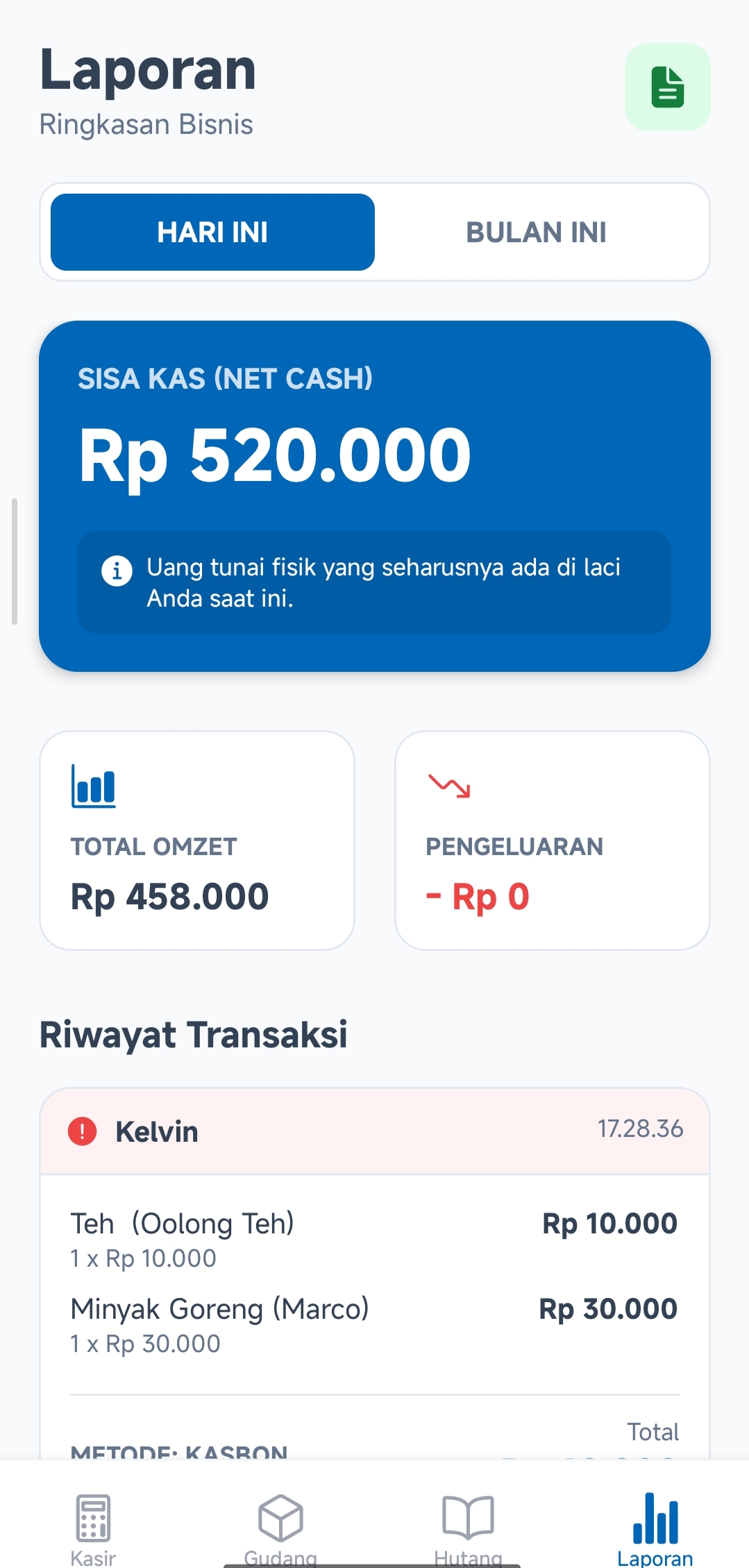 Laporan Keuangan ERP UMKM BukuSaku